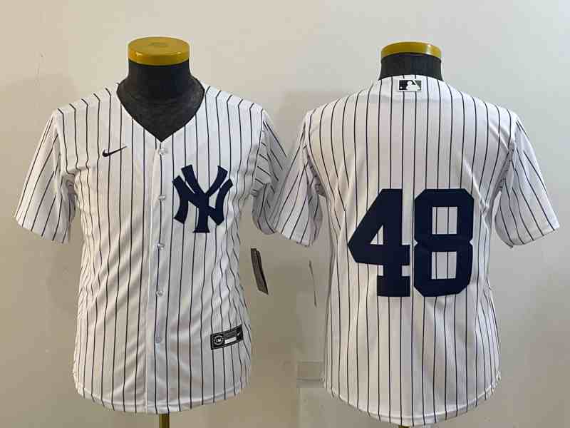 Women's New York Yankees #48  Anthony Rizzo Anthony Rizzo White Stitched Baseball Jersey