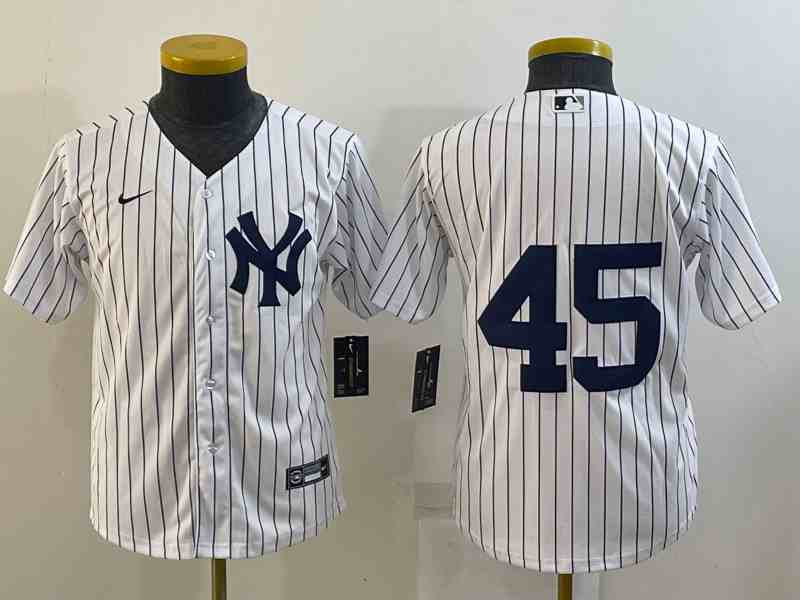 Women's New York Yankees #45 Gerrit Cole White Cool Base Stitched MLB Jersey