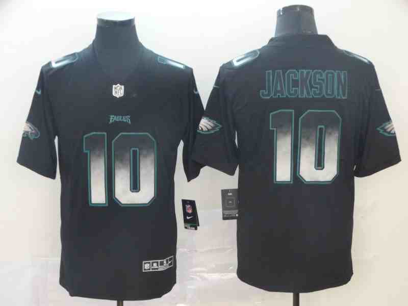 Men's Philadelphia Eagles #10 DeSean Jackson Black 2019 Smoke Fashion Limited Stitched NFL Jersey