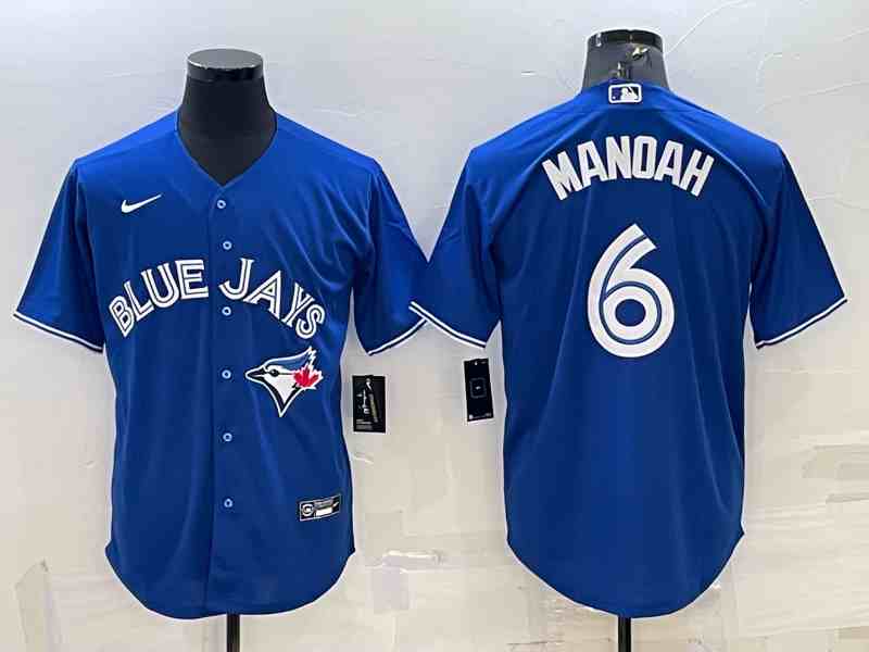 Men's Toronto Blue Jays #6 Alek Manoah Royal Cool Base Stitched Jersey