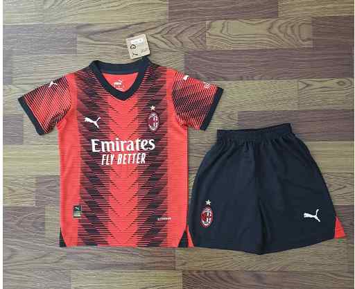 Men's AC Milan  2023-24 Home Custom  Replica Jersey Kit