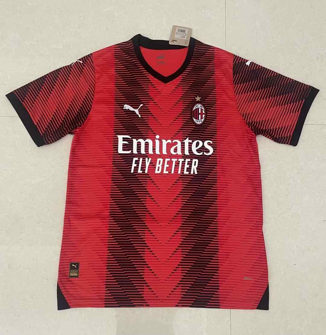Men's AC Milan 2023-24 Home Custom Replica Jersey