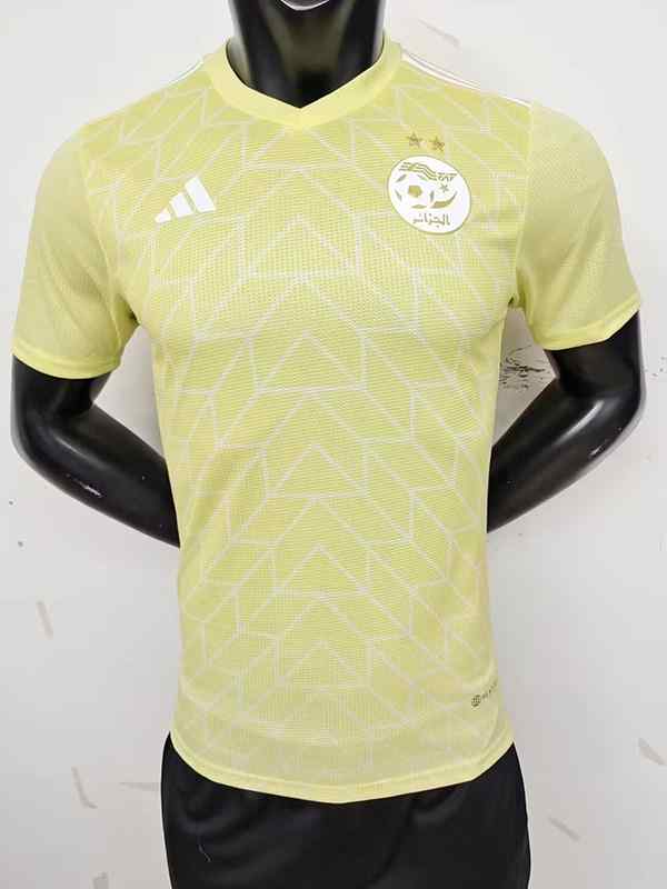 Men's Algeria 2023-24 yellow Player version Custom Replica Jersey