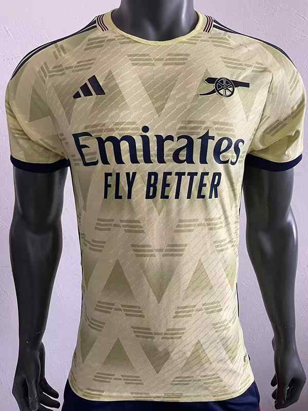 Men's Arsenal 2023-24 yellow player version Custom Replica Jersey