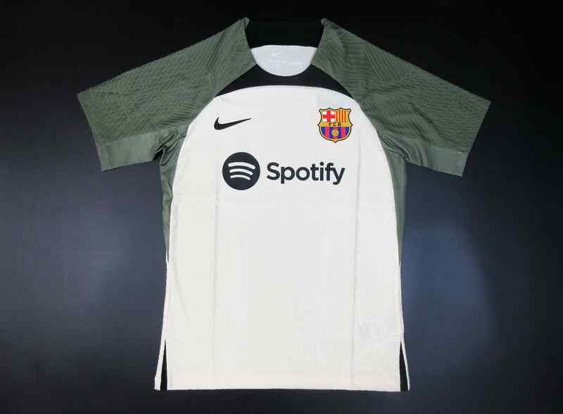 Men's 2023-24 Barcelona Training shirt (beige) Player version Custom Replica Jersey