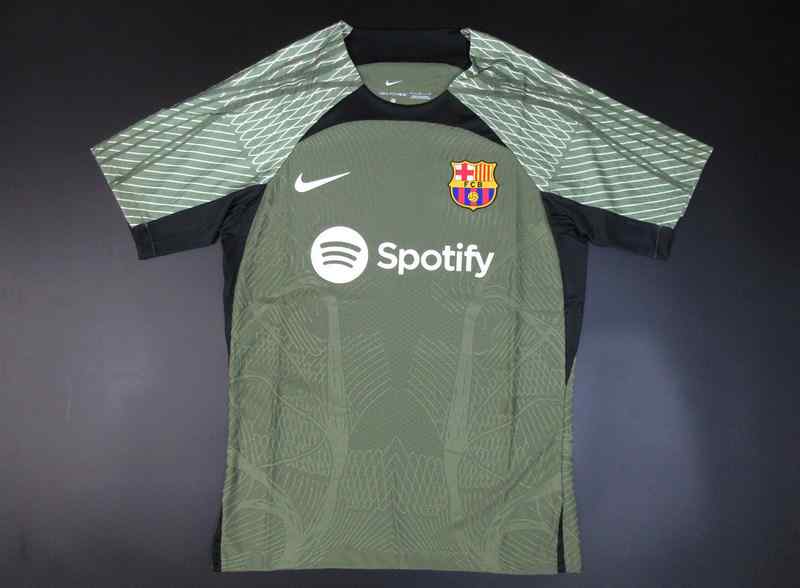 Men's 2023-24 Barcelona Training shirt (green) Player version Custom Replica Jersey