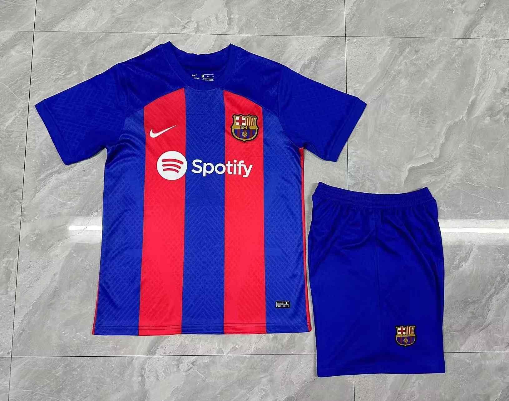 Men's Barcelona Nike 2023-24 Home Stadium Replica Kit Custom Jersey - Royal
