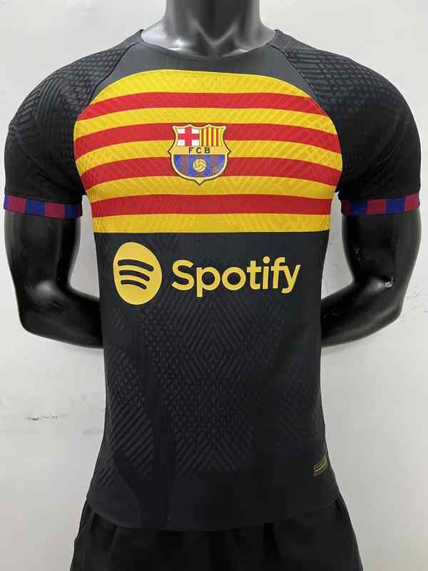 Men's Barcelona Nike 2023-24 black special player version Custom Replica Jersey