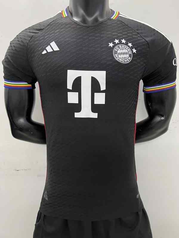 Men's Bayern 2023-24 black player version Custom Replica Jersey
