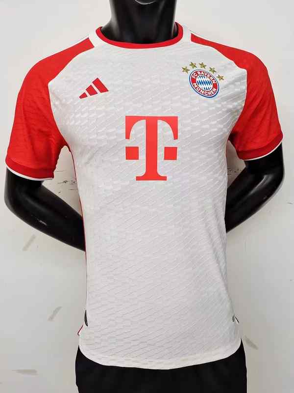 Men's Bayern 2023-24 white player version Custom Replica Jersey