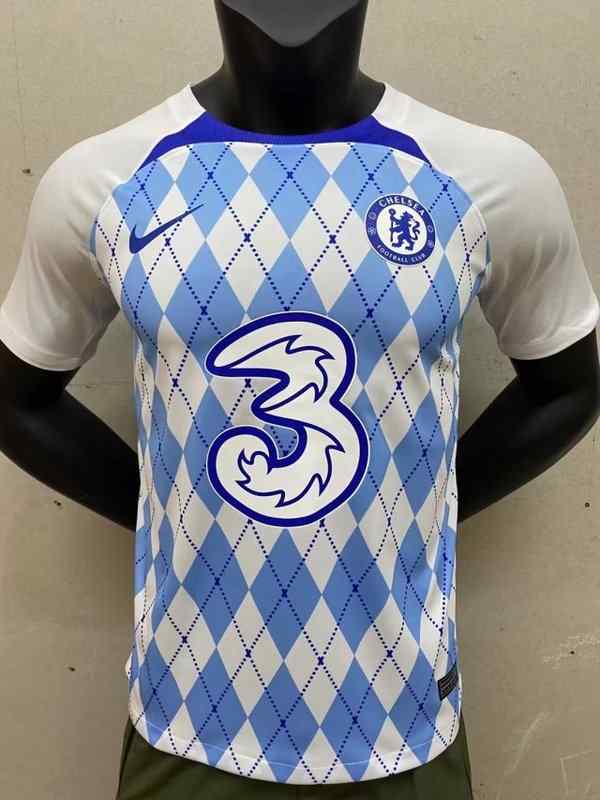 Men's Chelsea 2023-24 away white player version Custom Replica Jersey