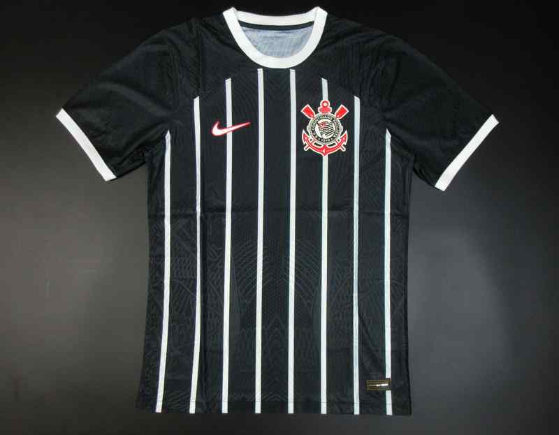 Men's 2023-24 Corinthians Away Player version  Custom Replica Jersey