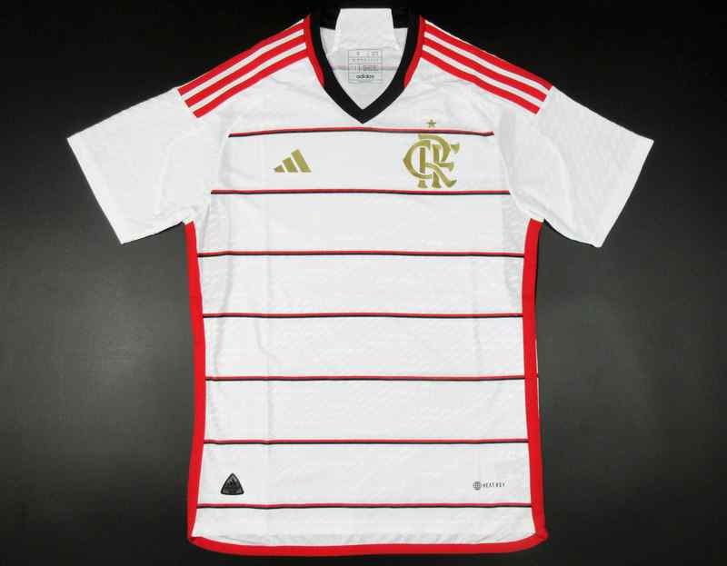 Men's 2023-24 Flamengo away Player version Custom Jersey