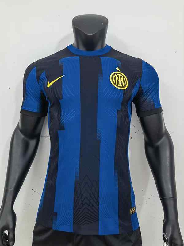 Men's Inter Milan 2023-24 home player version Custom Replica Jersey