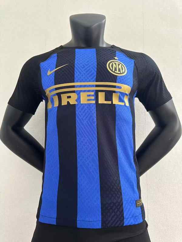 Men's Inter milan 2023-24 home player version   Custom  Jersey