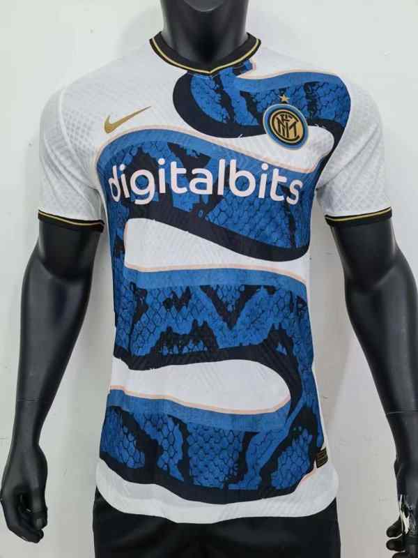 Men's Inter Milan 2023-24 away white player version Custom Replica Jersey