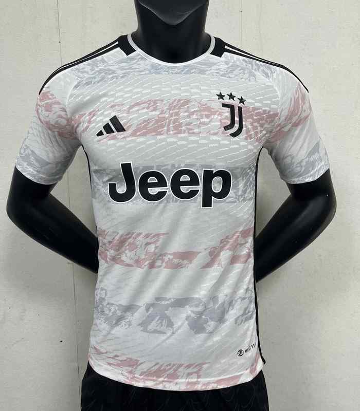 Men's Juventus 2023-24 away white player version Custom Replica Jersey