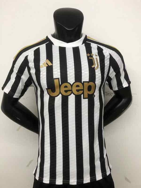 Men's Juventus 2023-24 Home player version Custom Replica Jersey