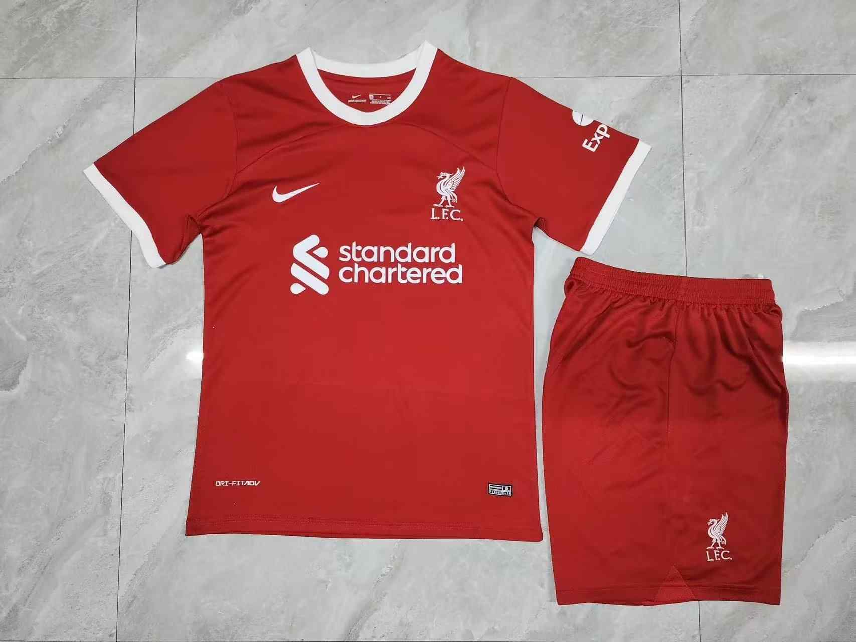 Men's Liverpool 2023-24 Home Custom  Replica Jersey Kit