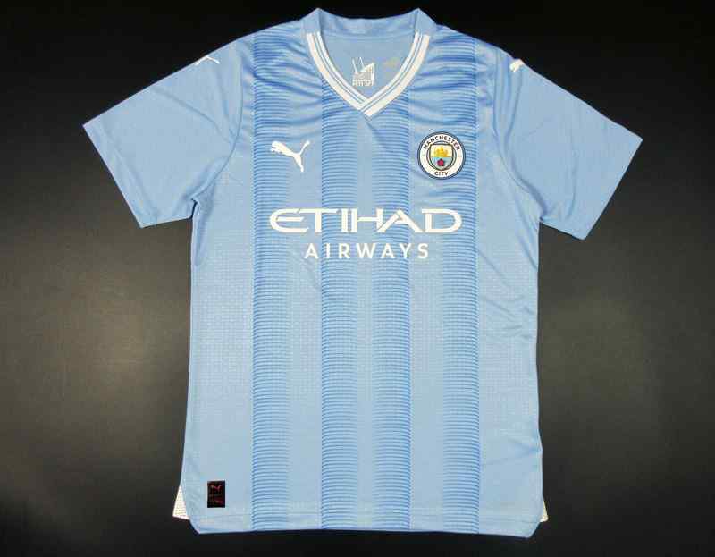 Men's 2023-24 Manchester City home Player version  Custom Replica Jersey