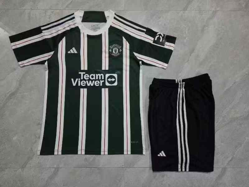 Men's Manchester United adidas 2023-24 Away  Custom Replica Jersey Kit