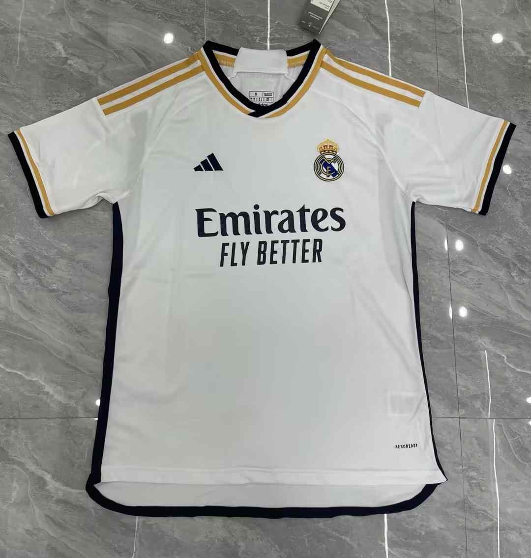 Men's Real Madrid 2023-24 Home Custom Replica Jersey - White