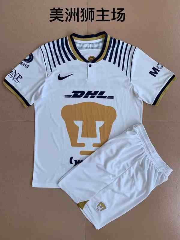 Pumas UNAM home a set Men's 2022∕23 Custom Replica  Kit Jersey