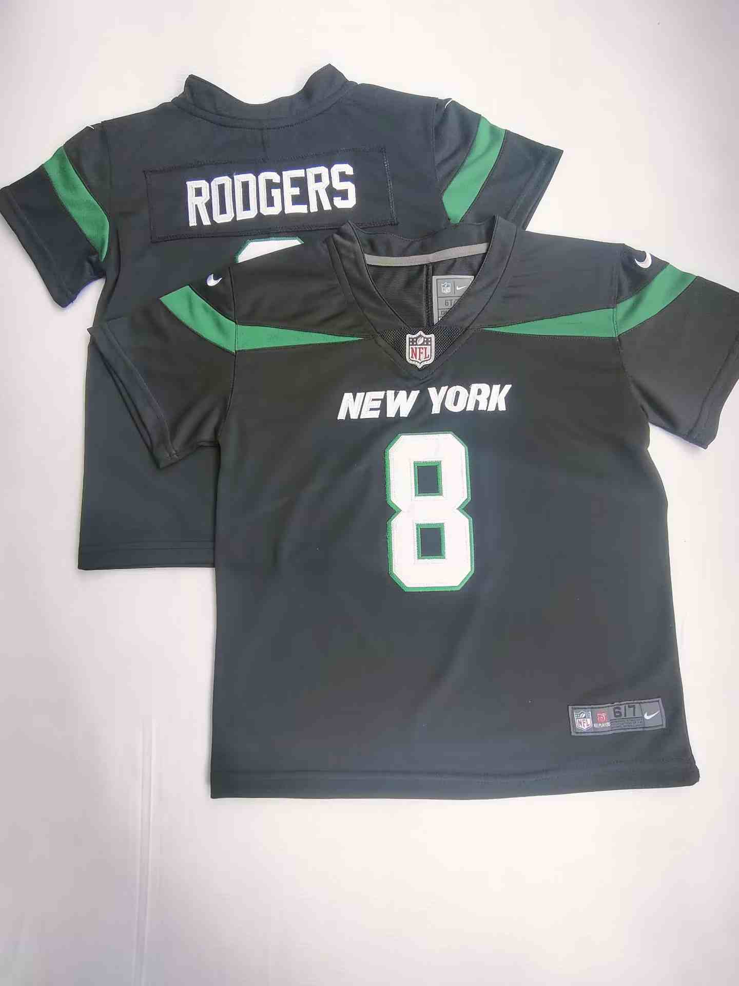Toddler  New York Jets 8 Elijah Moore Black Draft Vapor Untouchable Limited Jersey