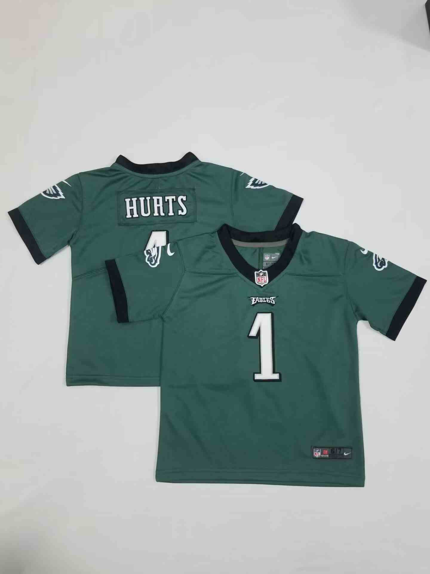 Toddler Philadelphia Eagles #1 Jalen Hurts Green Vapor Untouchable Limited Stitched Jersey