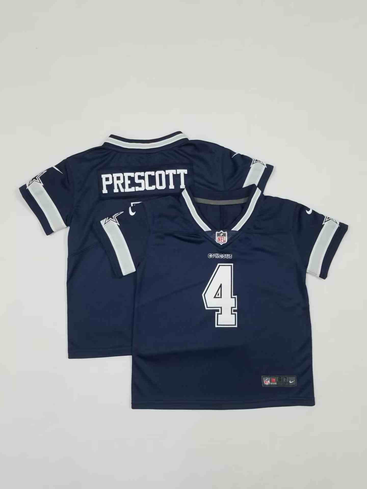 Toddler Dallas Cowboys 4 Dak Prescott Blue Limited Jersey