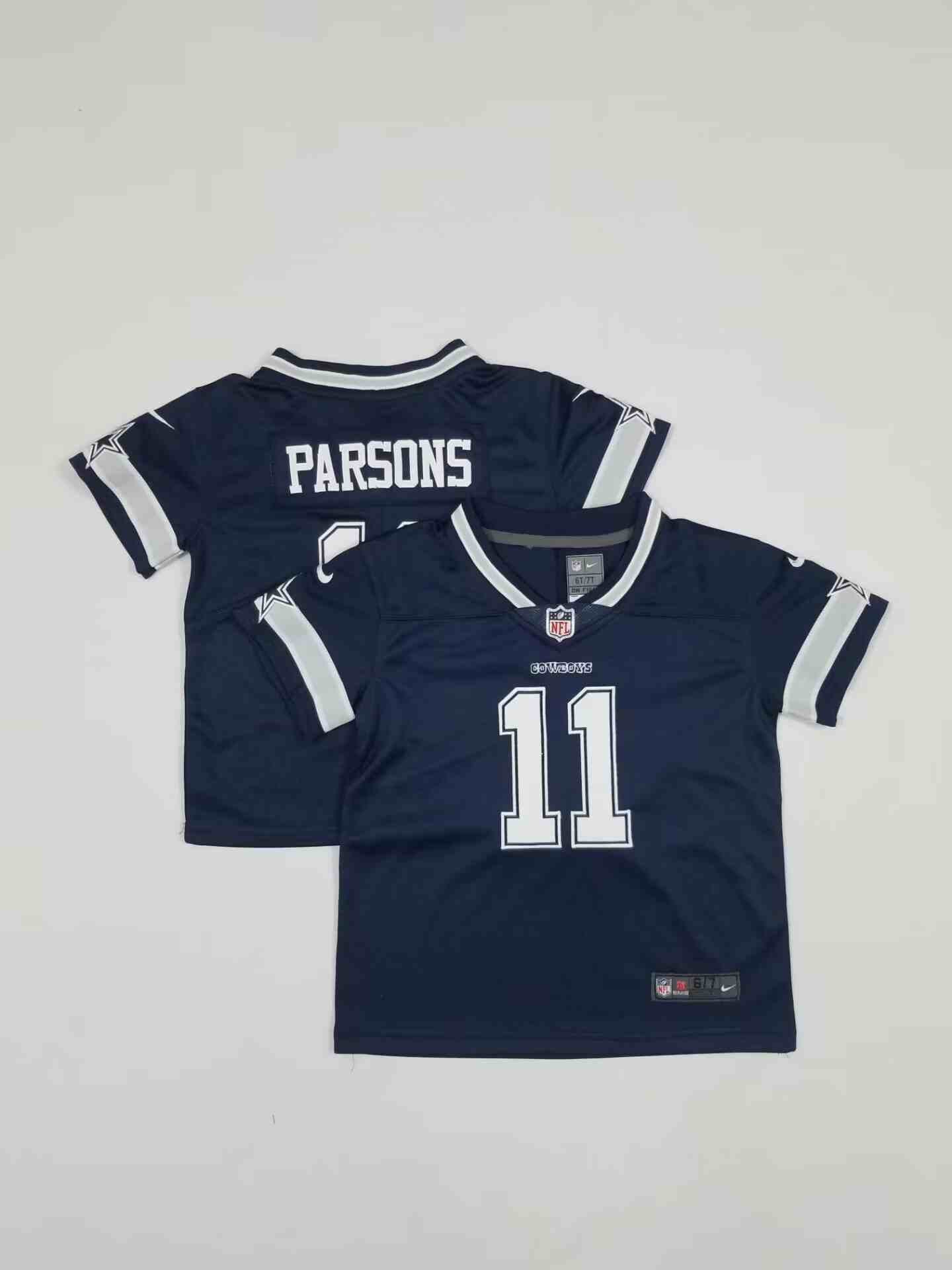 Toddler Dallas Cowboys 11 Micah Parsons Blue Limited Jersey
