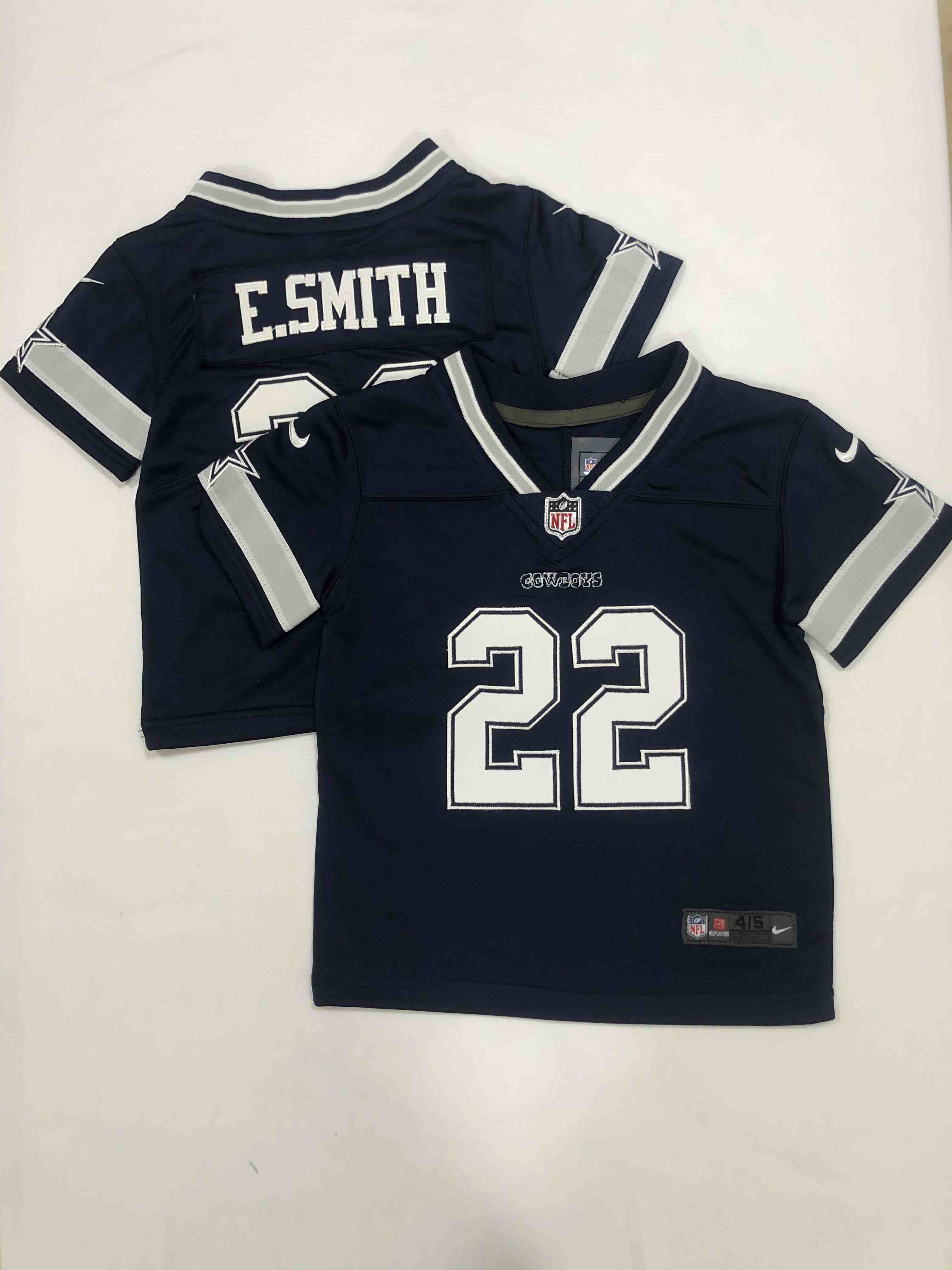Toddler Dallas Cowboys #22 Emmitt Smith Blue  Limited Jersey