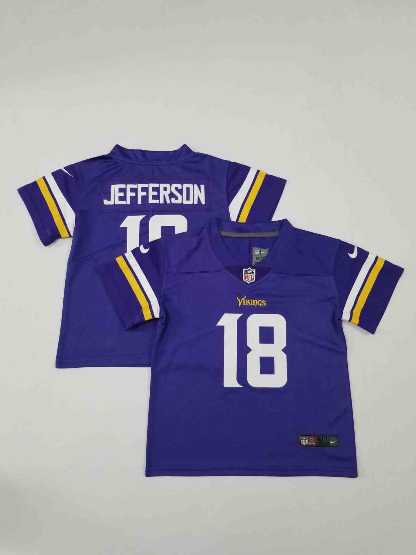 Toddler Minnesota Vikings 18 Justin Jefferson Purple  Limited Jersey