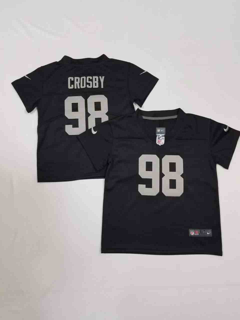 Toddler Las Vegas Raiders 98 Maxx Crosby Black  Limited Jersey