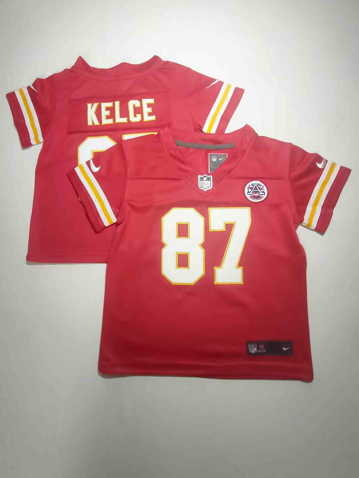 Toddler Kansas City Chiefs #87 Travis Kelce Red Limited  Jersey