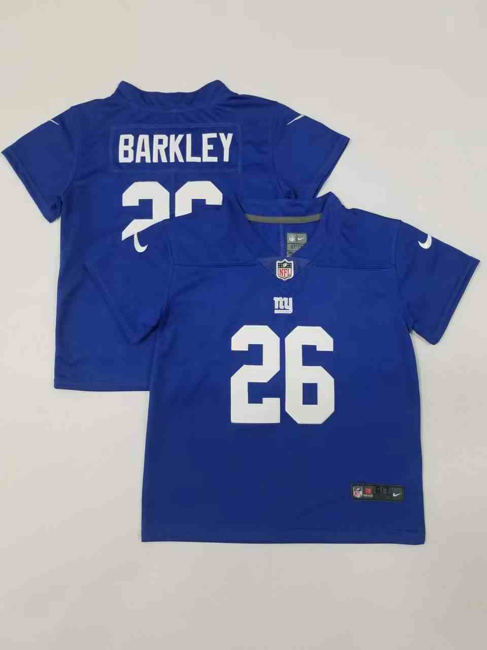 Toddler New York Giants 26 Saquon Barkley blue Limited Jerseys