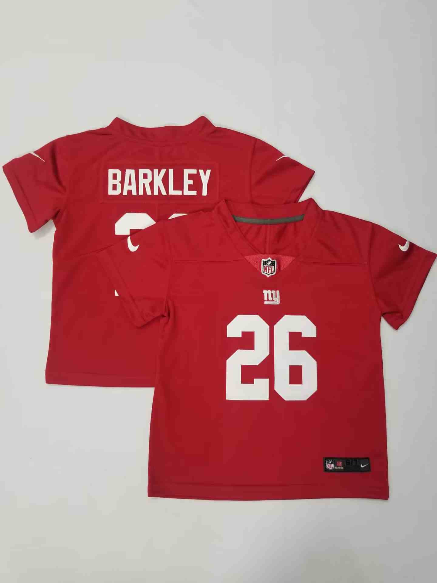 Toddler New York Giants 26 Saquon Barkley Red Limited Jerseys