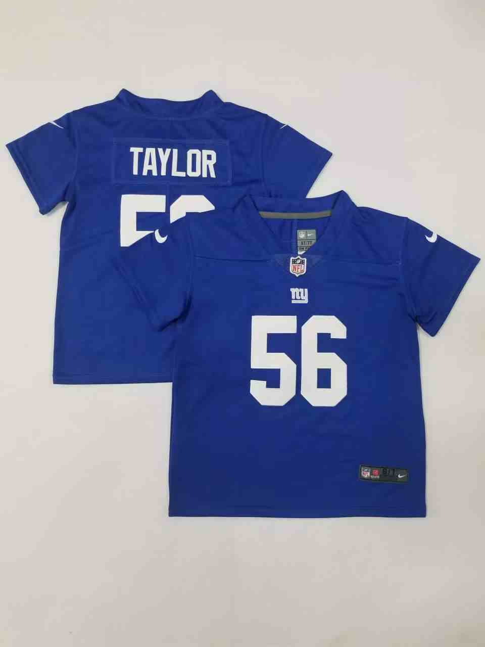 Toddler New York Giants 56 Lawrence Taylor blue Limited Jerseys