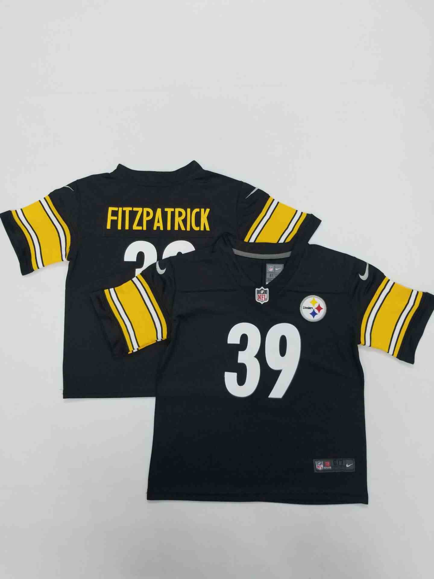 Toddler Pittsburgh Steelers 39 Minkah Fitzpatrick Black Limited Jerseys