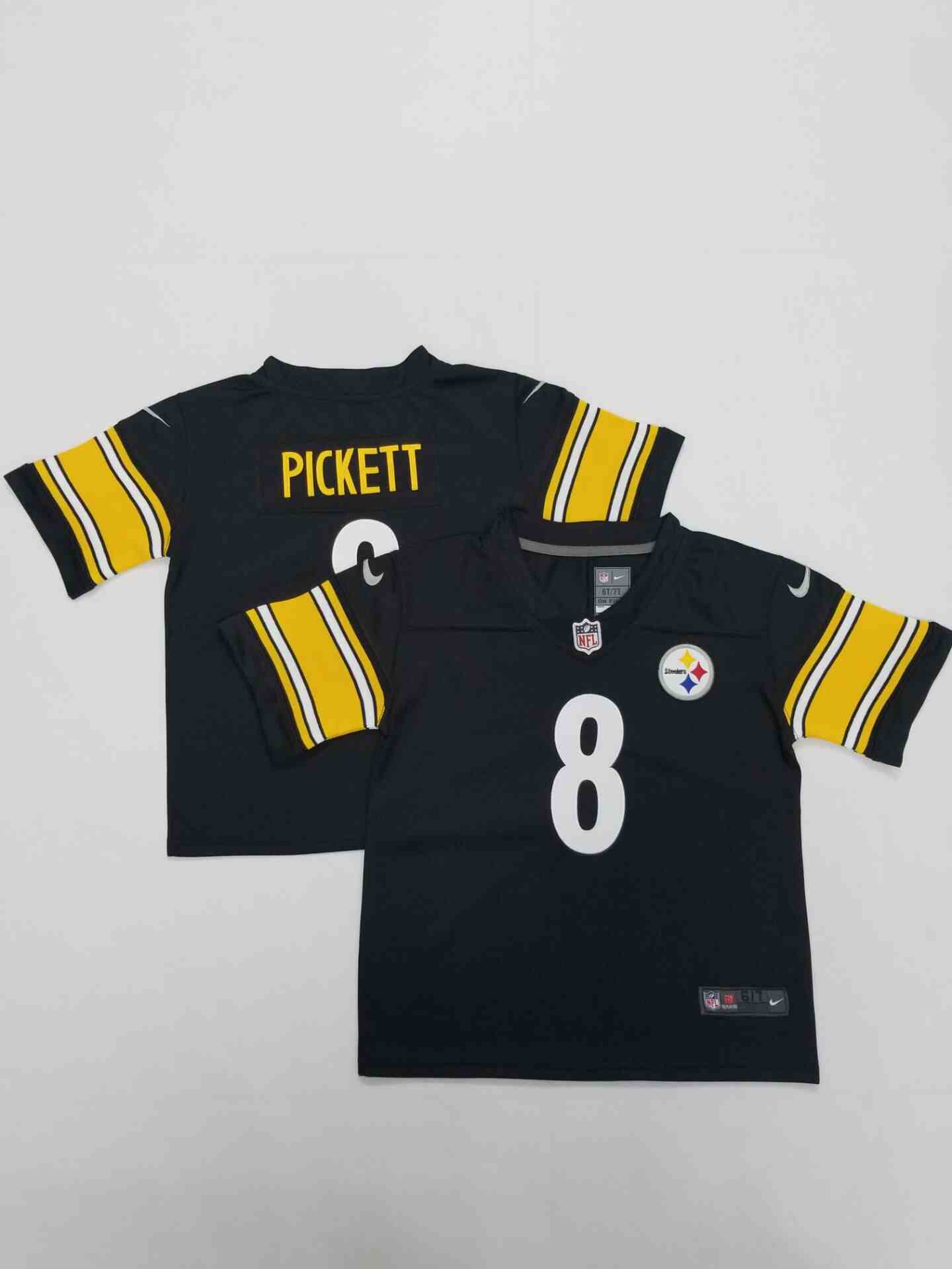 Toddler Pittsburgh Steelers 8  Kenny Pickett  Black Limited Jerseys