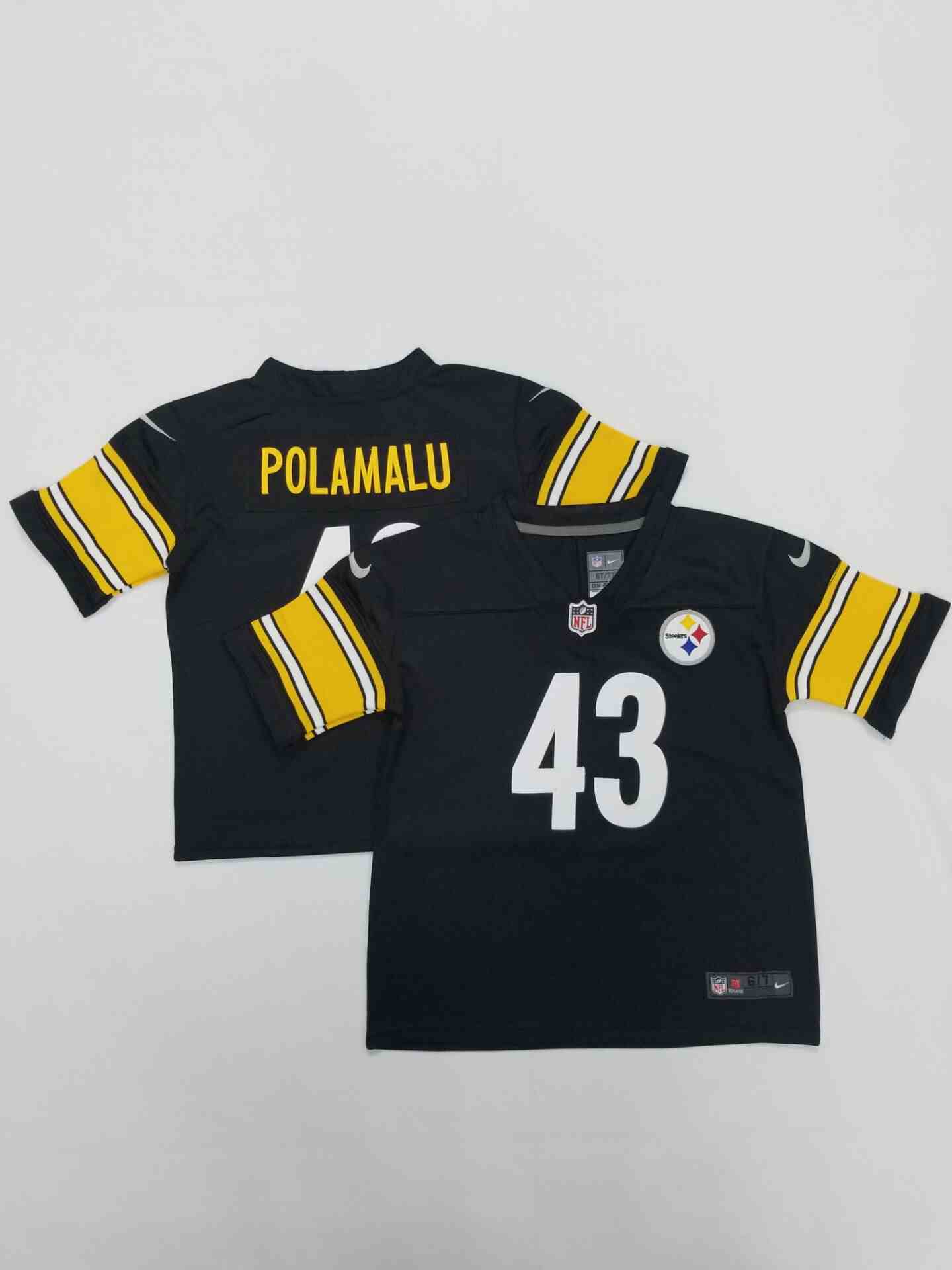 Toddler Pittsburgh Steelers 43 Troy Polamalu Black Limited Jerseys