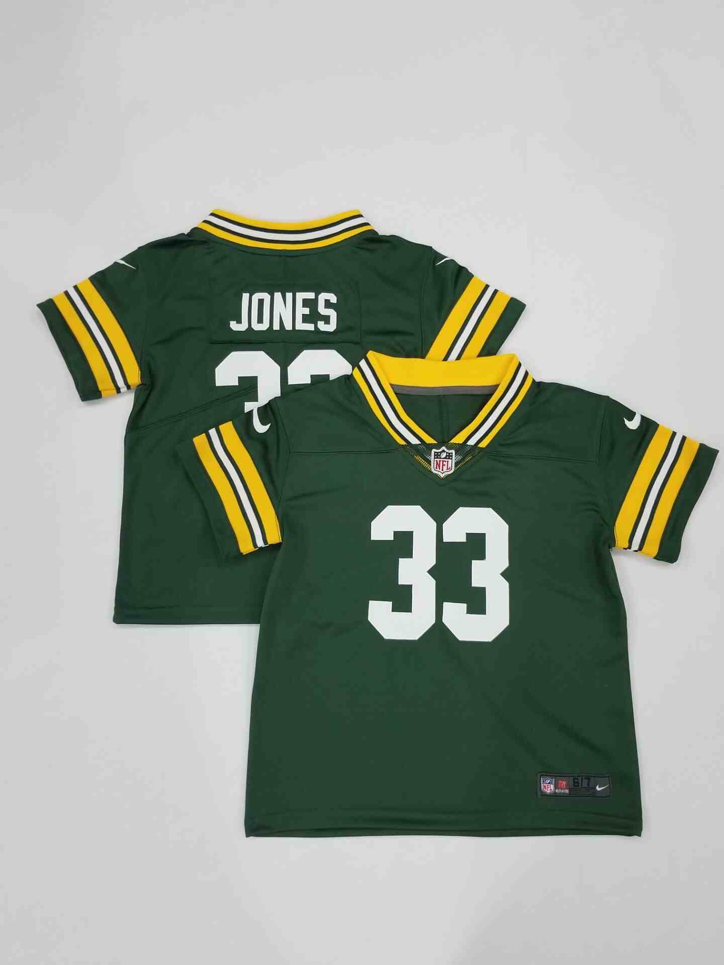 Toddler  Green Bay Packers #33 Aaron Jones Green Limited Jersey