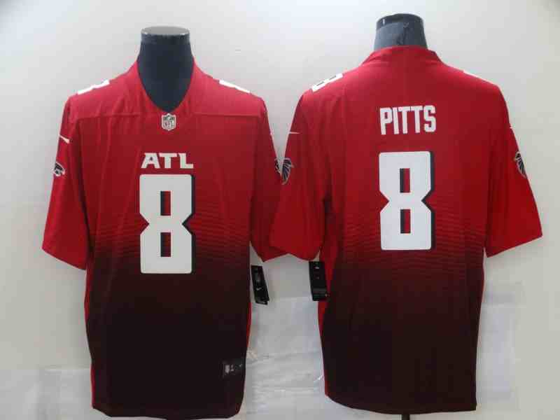 Men's Atlanta Falcons #8 Kyle Pitts Red Vapor Untouchable Limited Stitched NFL Jersey