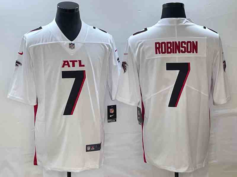 Men's Atlanta Falcons #7 Bijan Robinson White Draft Vapor Untouchable Limited Stitched Football Jersey