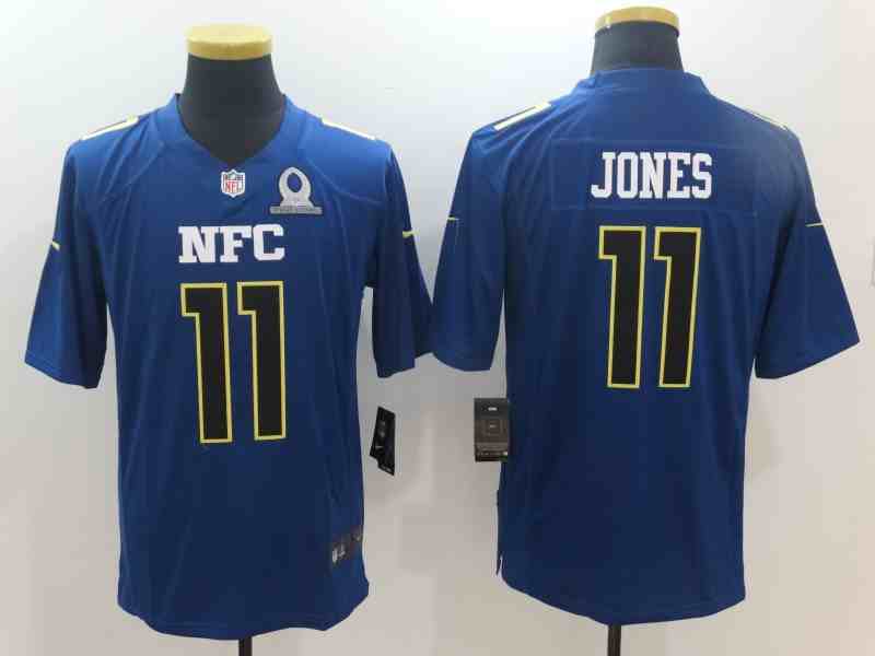 Men's NFC Atlanta Falcons #11 Julio Jones Navy Blue  Pro Bowl  jersey