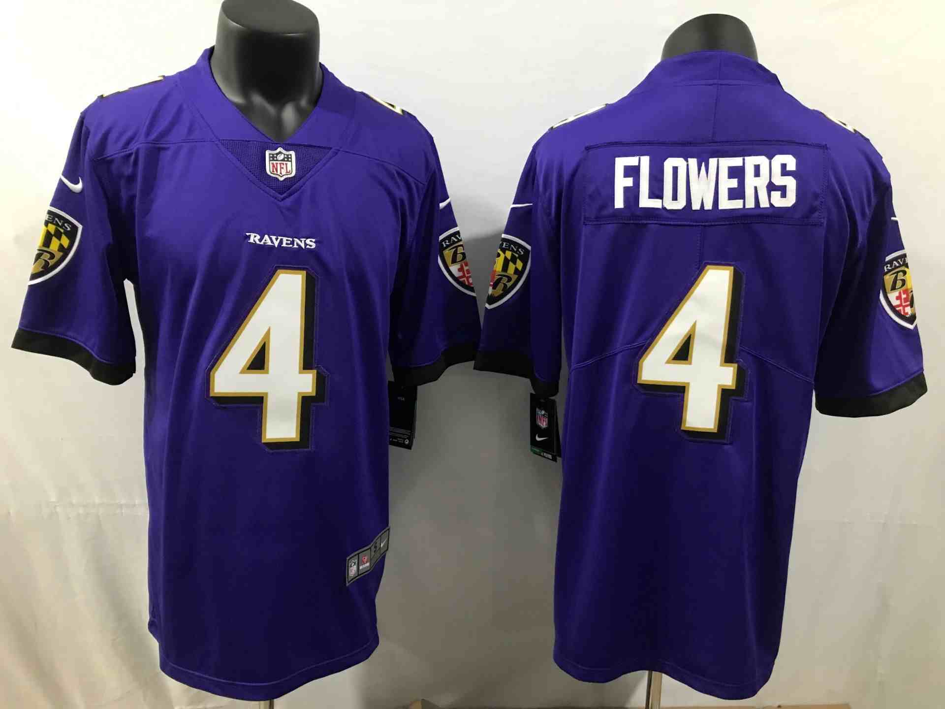 Men's Baltimore Ravens #4 Zay Flowers Purple Vapor Untouchable Limited Jersey