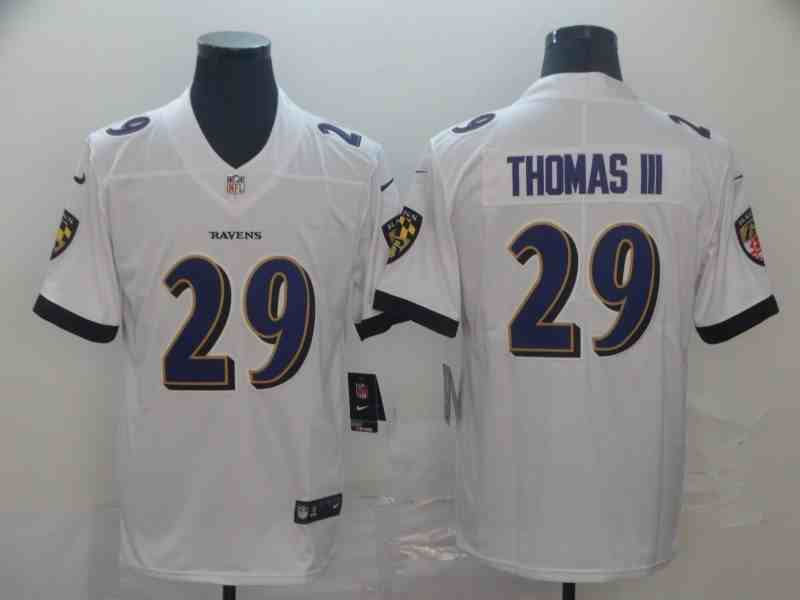 Men's Baltimore Ravens #29 Earl Thomas III White Vapor Untouchable NFL Jersey