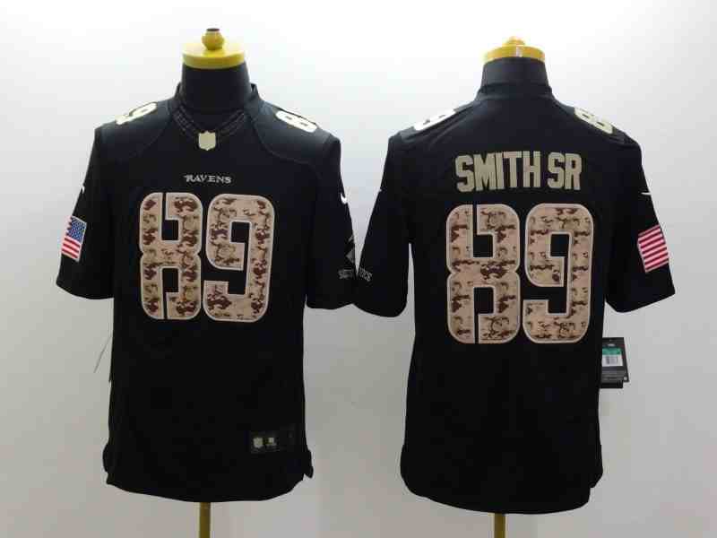 Men's Baltimore Ravens #89 Steve Smith Sr Black Men's Stitched NFL Limited 2016 Salute To Service Jersey