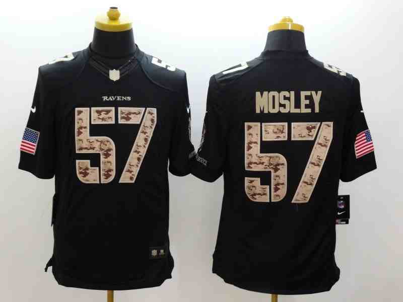 Men's Baltimore Ravens #57 C.J. Mosley Black Men's Stitched  Limited Salute To Service Jersey