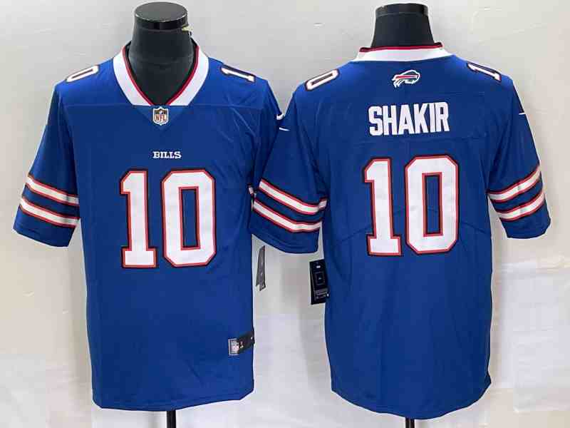 Men's Buffalo Bills #10 Khalil Shakir Blue Vapor Untouchable Limited Stitched Jersey